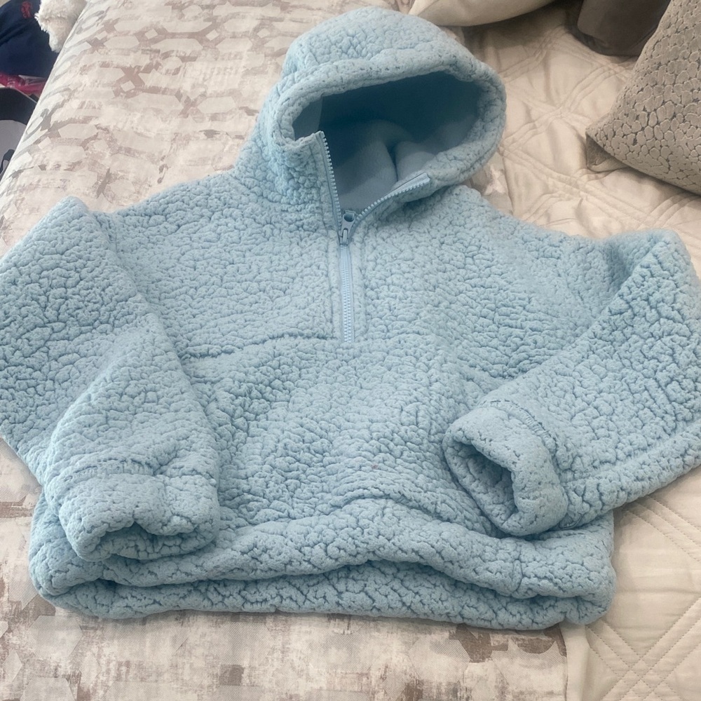 Mondetta Light Blue Kids Sherpa Hoodie